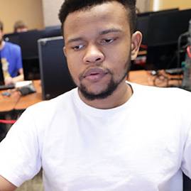 Student in Computer Classroom