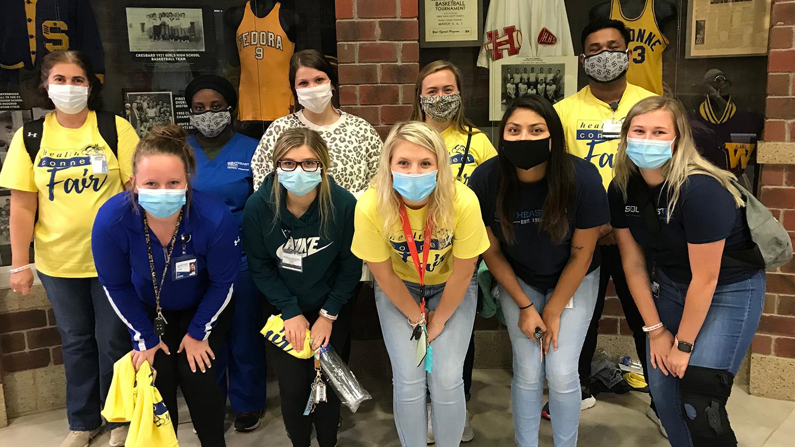 group photo of health fair volunteers
