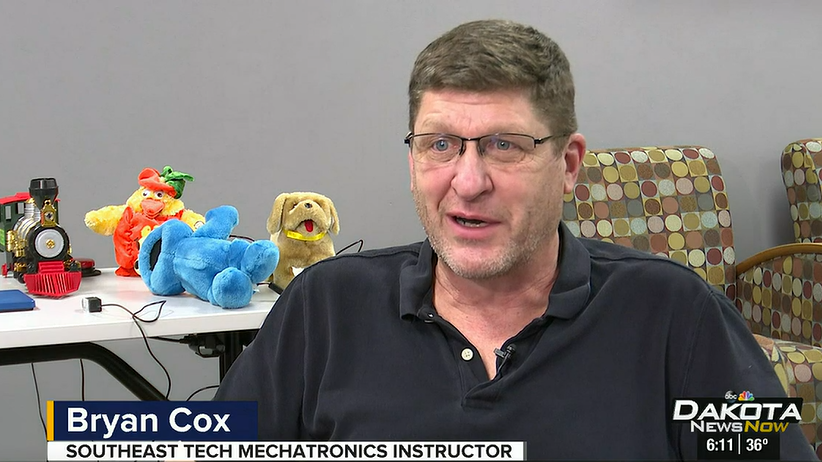 Brian Cox interview on Dakota News Now Brian Cox interview on Dakota News Now with adapted toys in background