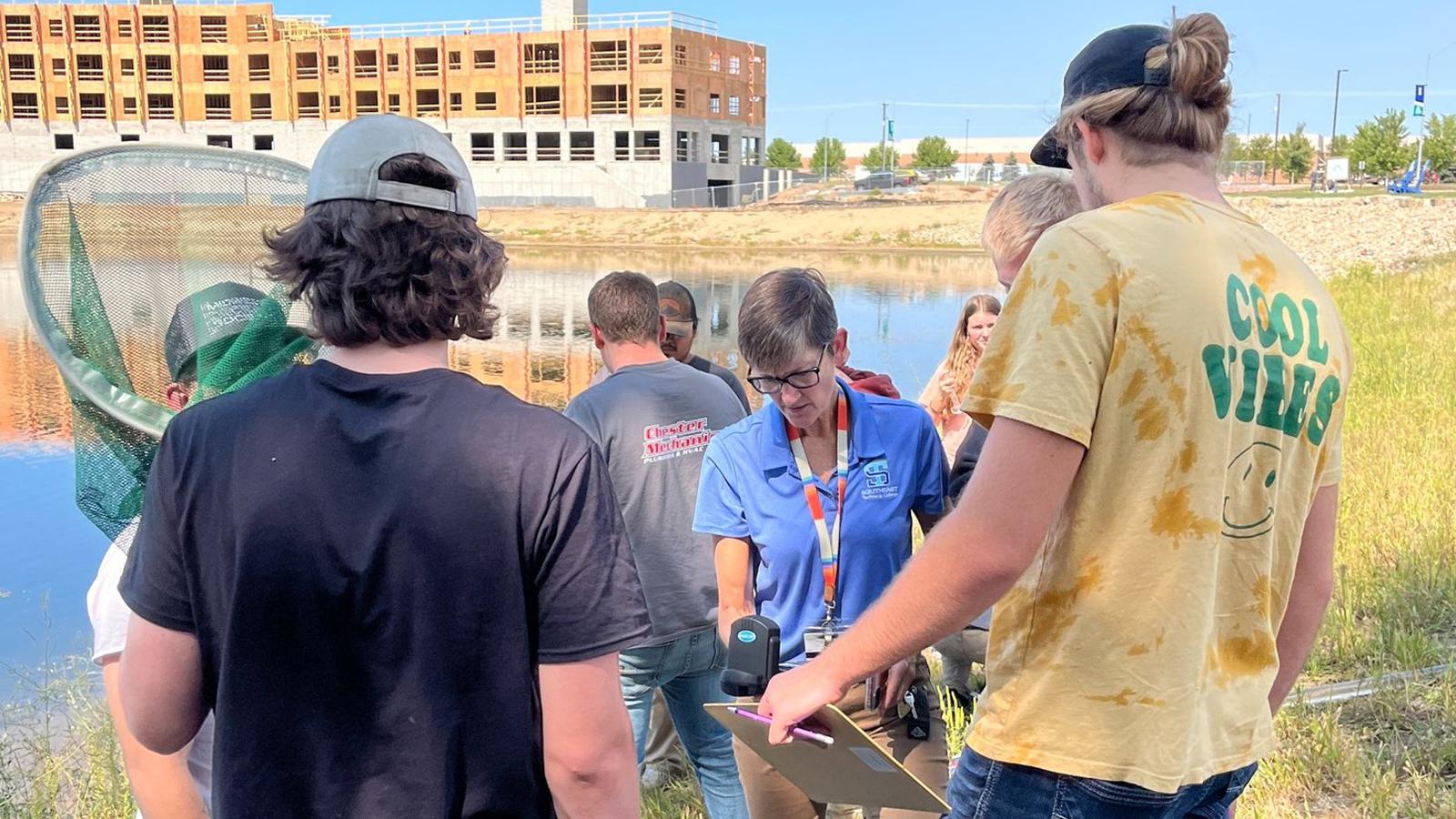 Southeast Tech test the water quality of Lake Lorraine