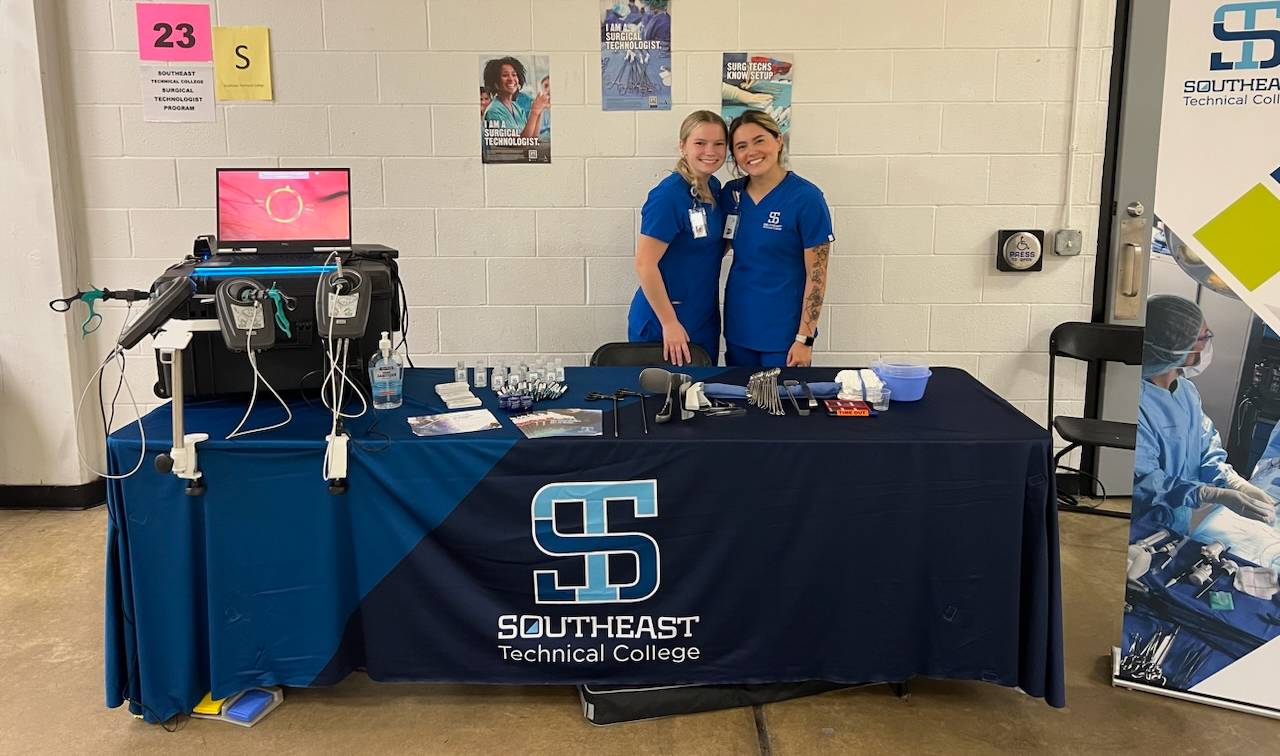 Surg Tech students at Health Connect Fair Surg Tech students at Health Connect Fair