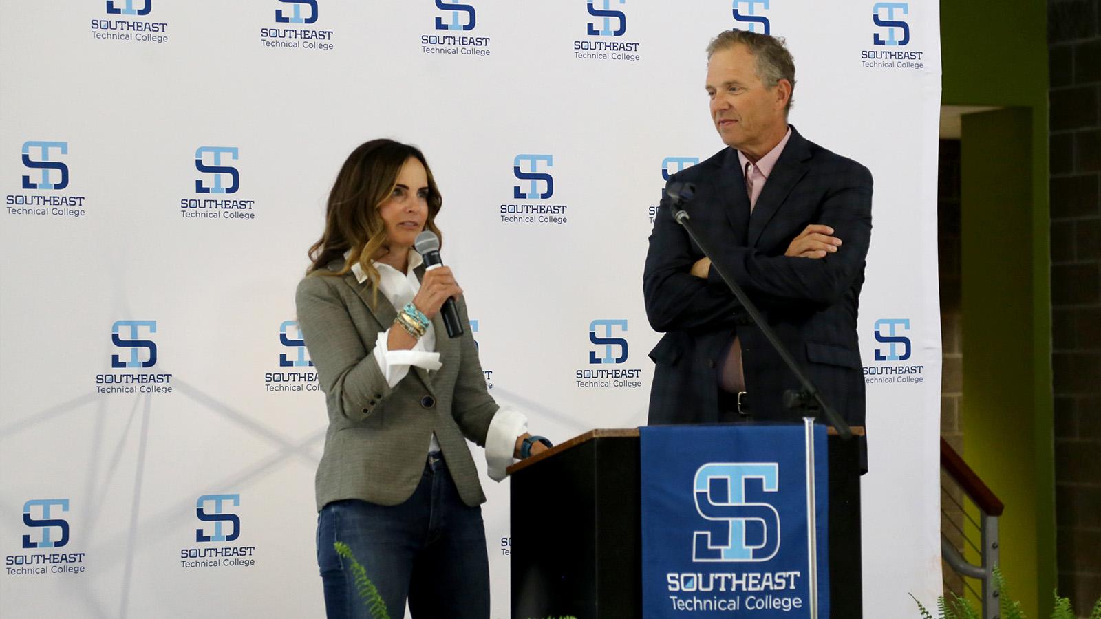 Cynthia Mickelson speaking at the NEXT Campaign