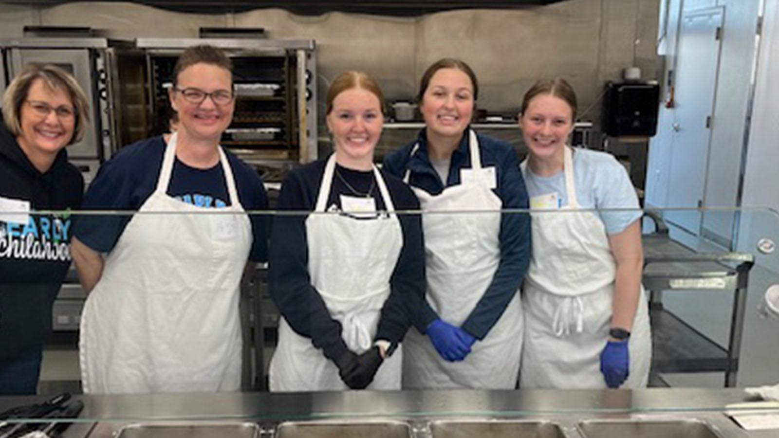 Early Childhood Students Serving at the Banquet