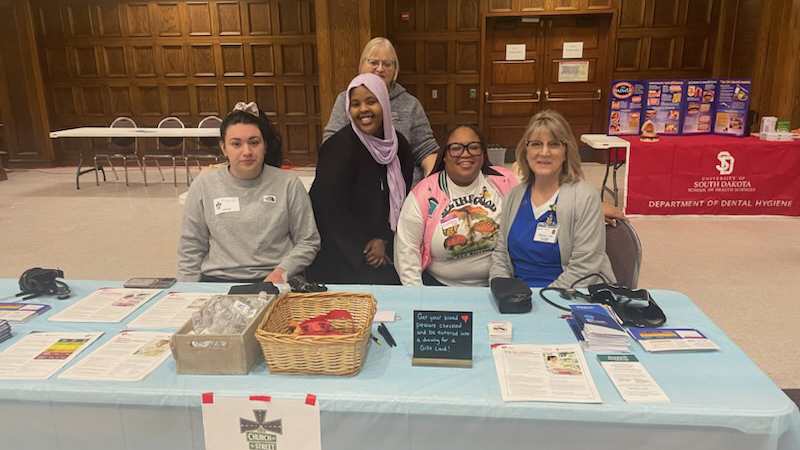 Medical Assisting students at health fair Group of students at health and wellness fair