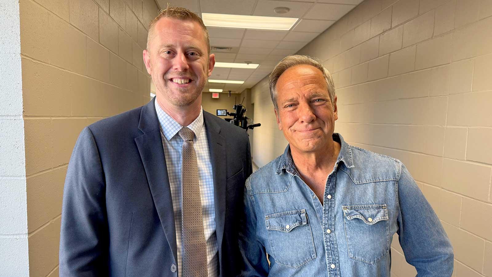 President Clasemann and Mike Rowe at Southeast Tech