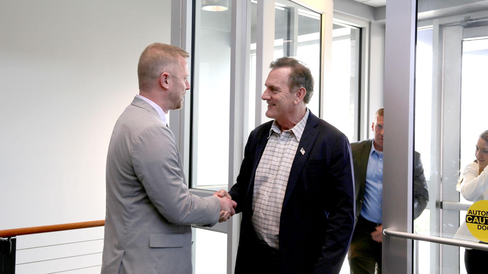 Gov. Larry Rhoden and President Clasemann