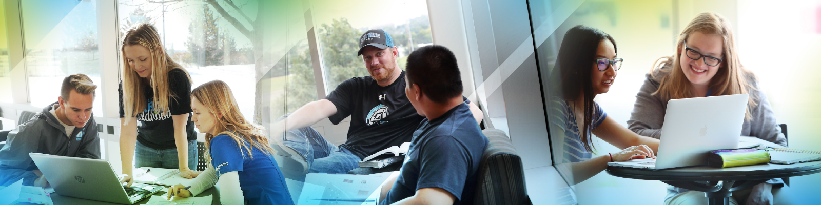 Group of students studying, collaborating and working together on their projects.