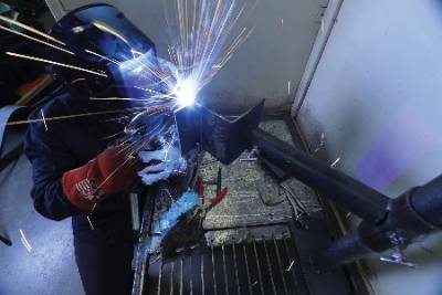 Welding sparks