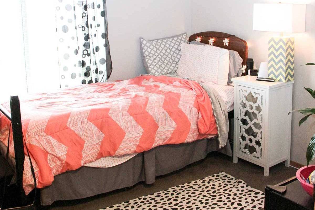 Apply for on-campus housing Student housing bedroom