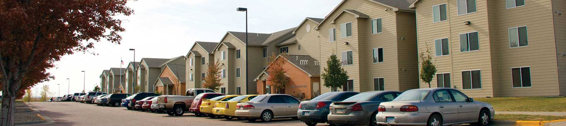 Exterior of on campus apartments