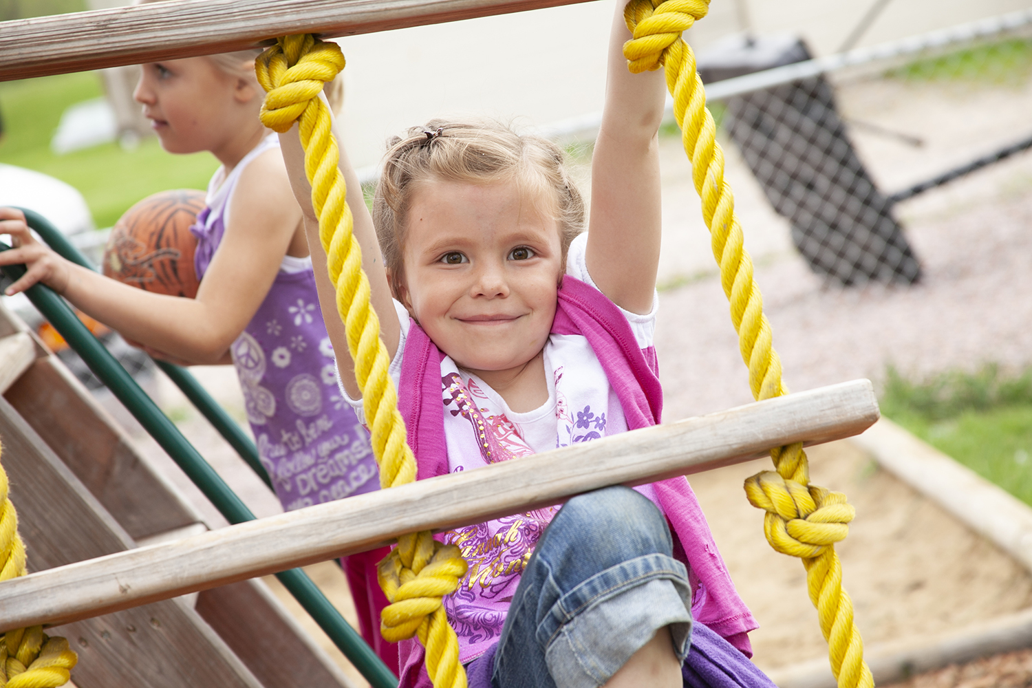 child on swing