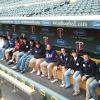 GCSAA students in Minnesota Twins dugout. 