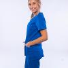 Side view of Cherokee Revolution scrubs in royal blue with sizes XXS-5XL available.