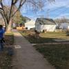STC students, staff and faculty volunteers participate in the Rake the Town event. 