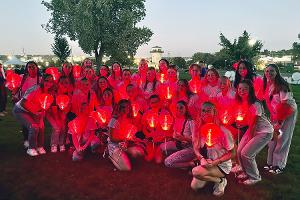 Vascular Sonography students participate in the Leukemia and Lymphoma Society's Light the Night event. 