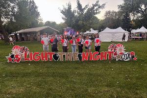 Cardiac Sonography students participate in the Leukemia and Lymphoma Society's Light the Night event. 